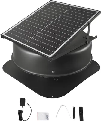 Image de Ventilateur de toit solaire 42W - Ventilateur thermostatique avec télécommande - Ventilateur de toit solaire