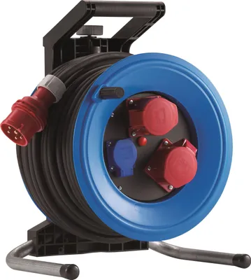 Produktbild von HEDI K3D25162T2 Drehstrom Kabeltrommel 400 V, blau, schwarz (Verlängerungskabel)