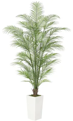 Productafbeelding van Kunstpalm Areca (Areca), 180 cm – Realistische kunstplant voor binnen, kantoor en terras, vereist geen onderhoud