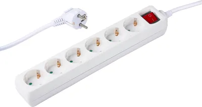 Immagine prodotto di Grundig presa multipla con interruttore 6fold 16A/250V - presa di corrente 1,5M - cavo di prolunga max. 3680W - bianco