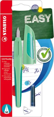 Produktbild von STABILO EASYbuddy, Grün, Kartuschenfüllsystem, Blau, Rechtshändig, 22 mm, 90 mm