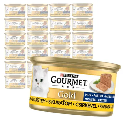 Zdjęcie produktu dla Purina Gourmet Gold Mokra Karma Dla Kotów Mus Z Kurczakiem 24x85g