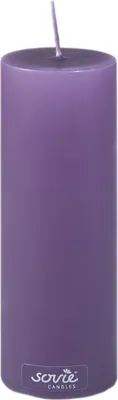 Produktbild von Sovie CANDLES Stumpenkerze in Aubergine Ø 50 mm x H 150 mm, Brenndauer ca. 42 St. - 12 Stück