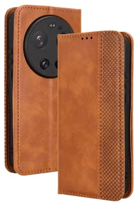 Produktbild von Xiaomi 17 Ultra Hülle - Coverup Vintage Style Klapphülle - Braun