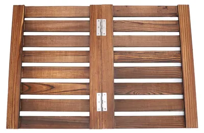 Produktbild von Antirutsch-Badmatte - Holz-Duschmatte - Faltbar - Sicherheit - 59 x 41,2 cm - Geeignet für Innen/Außen