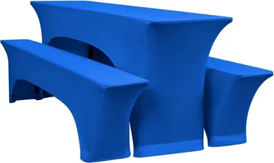 Immagine prodotto di YMHPRIDE Set di 3 copritavolo per birra grigio scuro 220x50x70cm