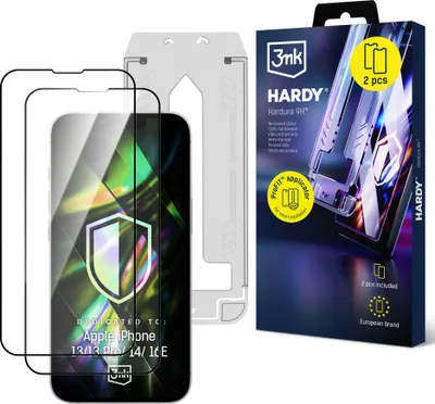 Obrázok produktu pre 2x tvrdené sklo + aplikátor 3mk Hardura 9H Apple iPhone 13/13 Pro/14/16e