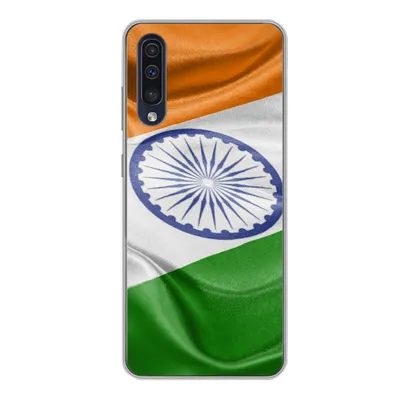 Produktbild von MuchoWow® Handyhülle Schutzhülle Hülle für Samsung Galaxy A50 Nahaufnahme der Flagge von Indien Silikon Softcase Handy Hülle - Mobiltelefonhülle