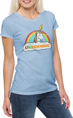 Produktbild von Urban Backwoods Unicorndog, Damen T-Shirt, Farbe: Hellblau, Größe: 2XL