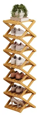 Image de Armoire à chaussures écologique en bois avec étagères réglables