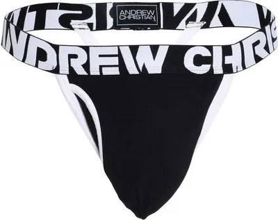 Produktbild von Andrew Christian - Herren Thongs Unterwäsche - Fly Y-Back Thong w/ ALMOST NAKED® Black - 1x Größe S