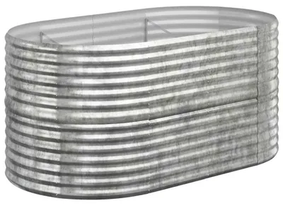 Produktbild von vidaXL Hochbeet Verzinkter Stahl 152x80x68 cm Silbern