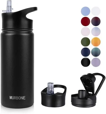 Image de Gourde en acier inoxydable de 500 ml, sans BPA, à isolation sous vide, pour le sport