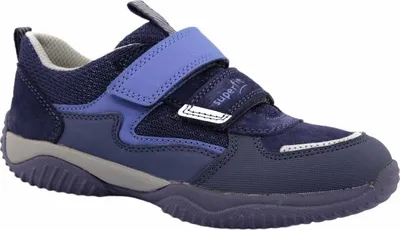 Produktbild von Superfit Storm, Jungen Velourleder Sneakers in blau, mittlere Weite, herausnehmbare Superfit Decksohle
