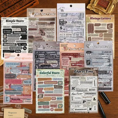 Produktbild von Scrapbooking Sticker Set 1000 Stück, 44 Bögen, für Bullet Journals