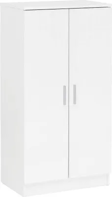 Produktbild von Schuhschrank MARTIN mit 2 Türen Weiß 55x108x35 cm Schuhregal