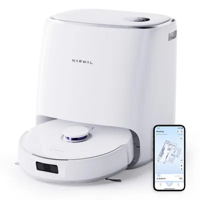 Zdjęcie produktu dla NARWAL Freo X Ultra, Worek na kurz, Biały, Okrągły, 1 l, Czujnik podczerwieni, Laser, Czujnik ultrasoniczny, LiDAR