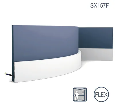 Produktbild von Orac Decor SX157F AXXENT SQUARE flexible Sockelleiste Wandleiste Zierleiste 2 m