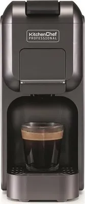 Produktbild von KitchenChef Multigusto Evolution, Kombi-Kaffeemaschine, 0,8 l, Kaffeekapsel, Gemahlener Kaffee, 1350 W, Dunkelblau, Silber