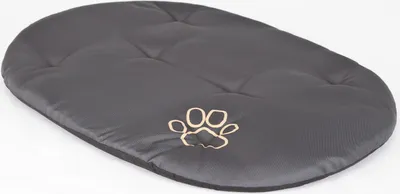 Zdjęcie produktu dla Owalna poduszka dla psa R8 - 83×60 cm, wytrzymała i zmywalna, OEKO-TEX, idealna dla dużych psów | szara