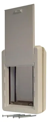 Produktbild von Allwetter-energieeffiziente Hundetür, XL, 24,8 x 43,2 cm Klappengröße