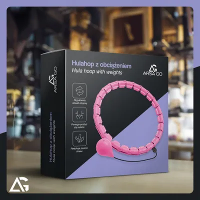 Zdjęcie produktu dla Hula hop z wypustkami ARSA GO 46 cm wielokolorowy