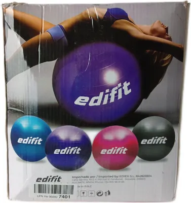 Image de Ballon de gymnastique EDIFIT 55, 65, 75 cm (ballon Pezzi) avec pompe incluse pour l'entraînement Pilates