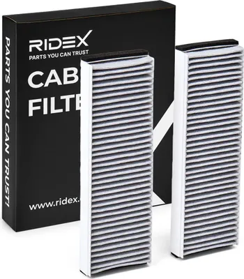 Produktbild von RIDEX 424I0234 Aktivkohle Innenraumfilter Pollenfilter für AUDI A3 Sportback (8PA) A6 Avant (4F5, C6) A3 Schrägheck (8L1) A6 Avant (4B5, C5)