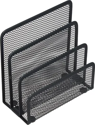 Produktbild von Schreibtisch-Organizer, anthrazit, Netz, ca. 17,5 x 8,5 x 13,5 cm, Schreibtisch-Organizer, Briefhalter, Ordnung auf dem Schreibtisch