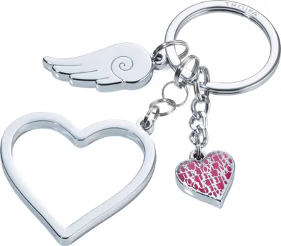 Immagine prodotto di Portachiavi TROIKA "LOVE IS IN THE AIR", con 3 ciondoli, KR17-01/ CH