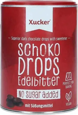 Produktbild von Xucker Schoko Drops Edelbitter 200g
