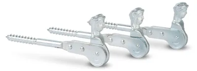 Zdjęcie produktu dla Alberts 307493 Uchwyt do okiennic z główką pasterską, do wkręcania lub wmurowywania, ocynkowany na niebiesko, 126,5 mm, zestaw 3 szt
