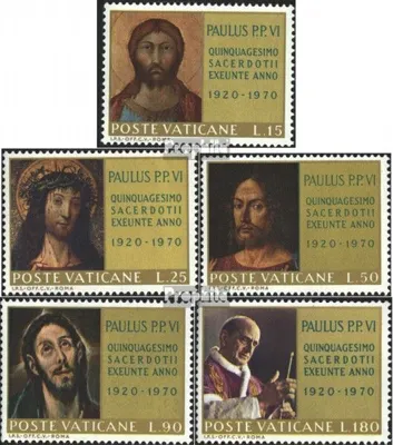 Produktbild von Briefmarken Vatikanstadt 1970 Mi 564-568 (kompl.Ausg.) postfrisch Sondermarken