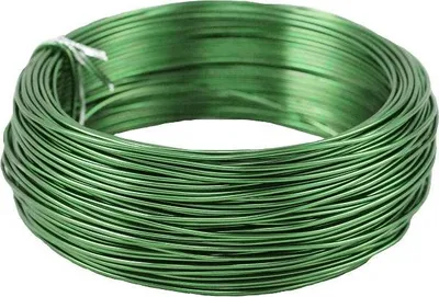 Produktbild von Draht für Dekoration TANEA, grün lackiert, 60m, Ø2mm - Aluminiumdraht