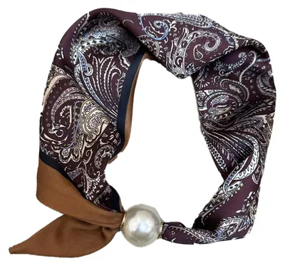 Obrázek produktu pro CCAIPU Saténový hedvábný šál pro dámy, elegantní, lehký hedvábný šál, šála, bandana, šátek