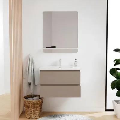 Produktbild von SORRENTO Einzelwaschtisch-Unterschrank 60 cm + Armatur + Spiegel