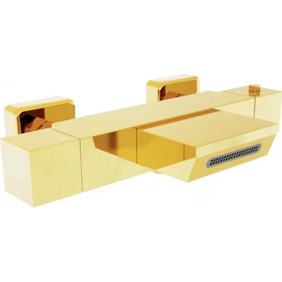 Obrázek produktu pro Mexen Cube termostatická vanová baterie, Zlatá - 77360-50