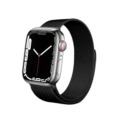 Image de Crong Milano Steel - Bracelet en acier inoxydable pour Apple Watch 44/45/46/49 mm (noir)
