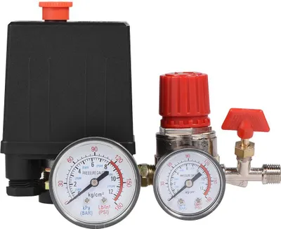 Image de Vanne ded'Air Compressor avec manomètre, pressostat pour réduction rapide de la pression, 0,05-1,2 MPa