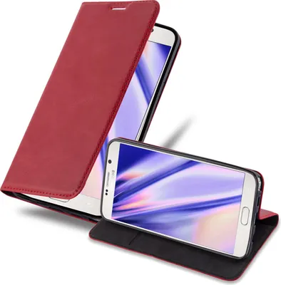 Obrázek produktu pro Cadorabo Case for Samsung Galaxy NOTE 5 Protective Cover in Red Pouzdro na mobilní telefon s magnetickým zavíráním