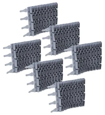 Produktbild von vhbw 6x Bürste kompatibel mit Gre GT2120, GT3220 Poolroboter, Poolsauger - Aus Gummi, 24,8 x 18 x 2,8 cm