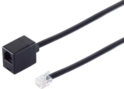 Obrázek produktu pro ShiverPeaks S/CONN maximální konektivita Modulární telefonní prodlužovací přípojka RJ ISDN západní zástrčka 6/6 na západní spojku 6/6, 10,0 m (70230-6/6)