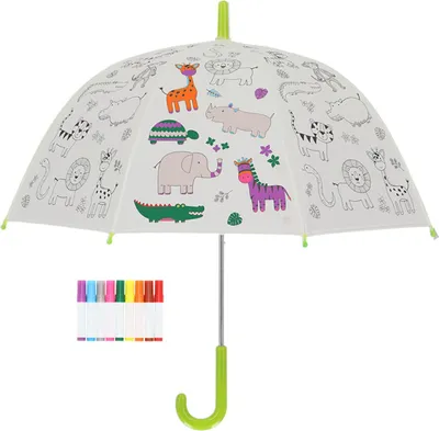 Immagine prodotto di Inkleurparaplu Jungledieren + 9 Stiften