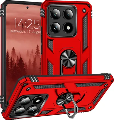 Produktbild von Armor Outdoor Handyhülle für Xiaomi 14T Handy Panzer Case Cover Schutzhülle Farbe: Rot