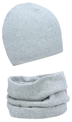 Produktbild von FORUHOO Baby Mädchen Beanie Mütze + Schlauchschal 2er Set, Wintermütze für Junge