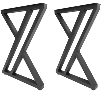 Produktbild von Tischbeine - Klappbare Haarnadelbeine - Eisen - 2er-Set - Für DIY-Möbel - Für Tische, Schreibtische und Werkbänke