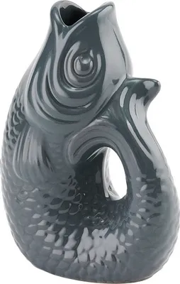 Produktbild von Giftcompany Geschenke Vertriebsgesellschaft mbH Monsieur Carafon Vase / Karaffe Fisch XS grau 0,2l