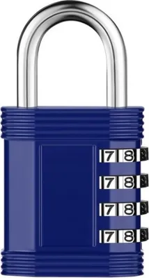 Produktbild von INF Zinklegierung Zahlenschloss - Schlüssellose Sicherheit für Gepäck & mehr Blau