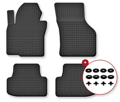 Image de Tapis de sol en caoutchouc pour Cupra Formentor 2020- (SUV) – 4 pièces, noirs, semi-universel, adapté