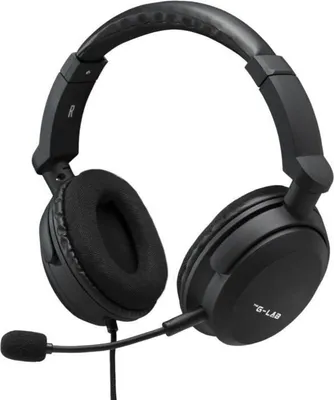 Immagine prodotto di Cuffie da gioco, The G-Lab KORP CARBON, microfono rimovibile, peso leggero 220 g, compatibili con PC/Playstation/Xbox, colore nero